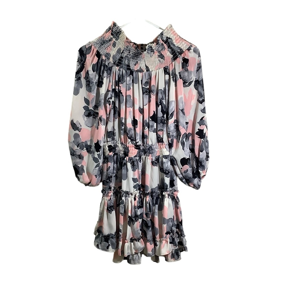 MISA Los Angeles Darla Off Shoulder Mini Dress Ruffled